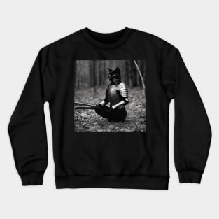 BLACK CAT WITH ARMOR Crewneck Sweatshirt